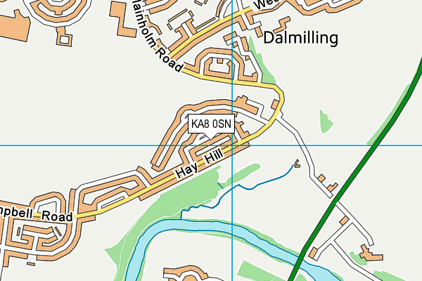 KA8 0SN map - OS VectorMap District (Ordnance Survey)