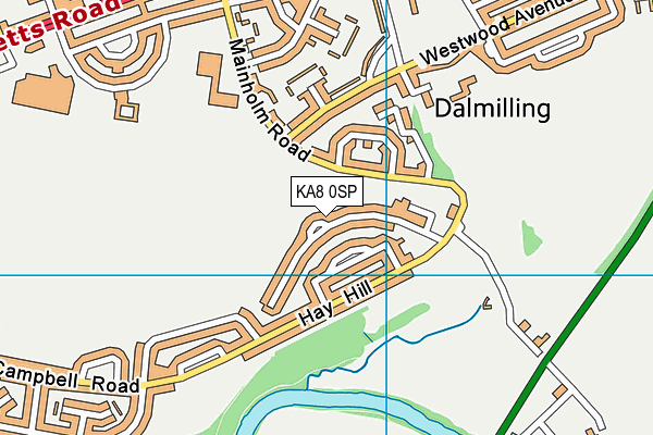 KA8 0SP map - OS VectorMap District (Ordnance Survey)