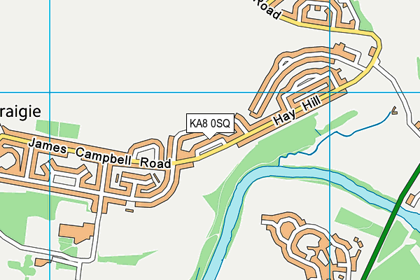 KA8 0SQ map - OS VectorMap District (Ordnance Survey)