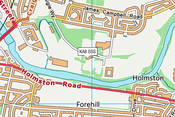 KA8 0SS map - OS VectorMap District (Ordnance Survey)