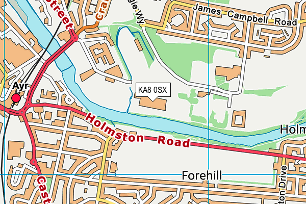 KA8 0SX map - OS VectorMap District (Ordnance Survey)