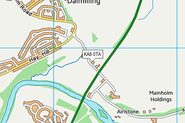 KA8 0TA map - OS VectorMap District (Ordnance Survey)