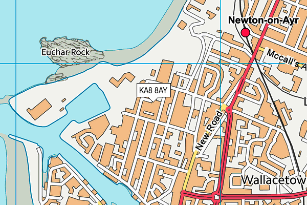 KA8 8AY map - OS VectorMap District (Ordnance Survey)