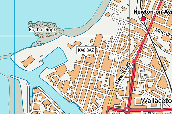 KA8 8AZ map - OS VectorMap District (Ordnance Survey)