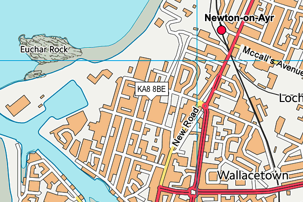 KA8 8BE map - OS VectorMap District (Ordnance Survey)