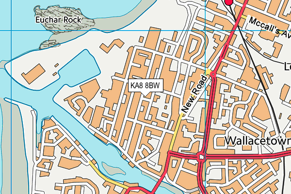 KA8 8BW map - OS VectorMap District (Ordnance Survey)