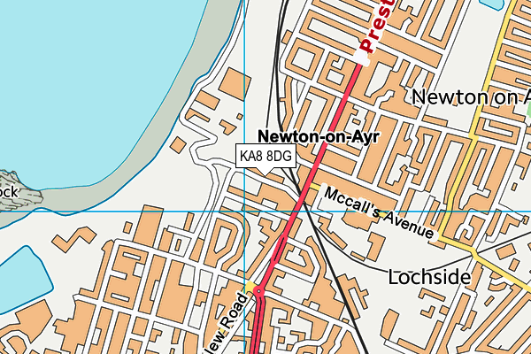 KA8 8DG map - OS VectorMap District (Ordnance Survey)