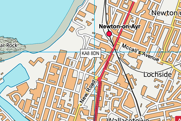 KA8 8DN map - OS VectorMap District (Ordnance Survey)