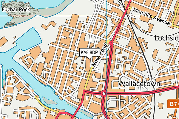 KA8 8DP map - OS VectorMap District (Ordnance Survey)