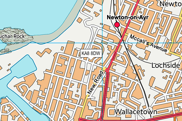 KA8 8DW map - OS VectorMap District (Ordnance Survey)