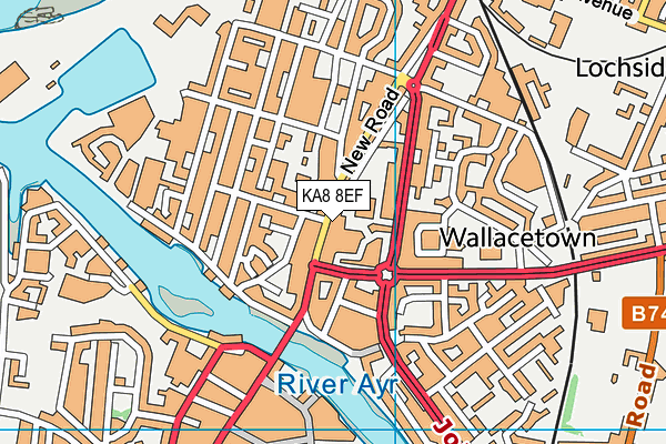 KA8 8EF map - OS VectorMap District (Ordnance Survey)