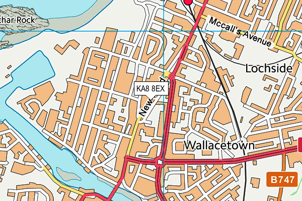 KA8 8EX map - OS VectorMap District (Ordnance Survey)