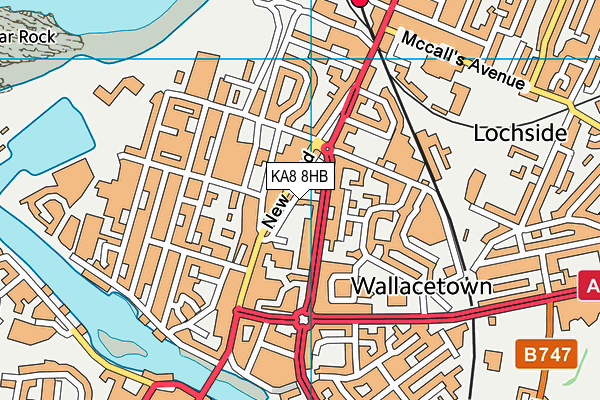 KA8 8HB map - OS VectorMap District (Ordnance Survey)