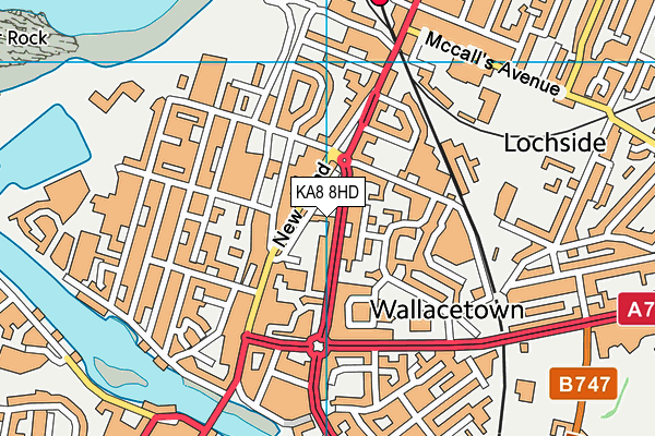 KA8 8HD map - OS VectorMap District (Ordnance Survey)
