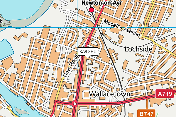 KA8 8HU map - OS VectorMap District (Ordnance Survey)