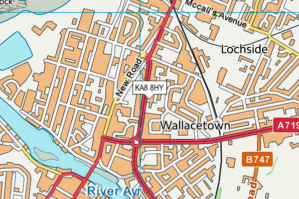 KA8 8HY map - OS VectorMap District (Ordnance Survey)