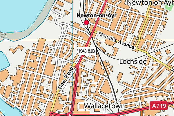 KA8 8JB map - OS VectorMap District (Ordnance Survey)