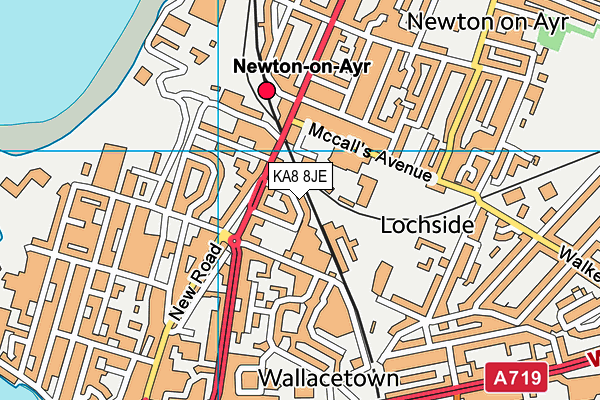 KA8 8JE map - OS VectorMap District (Ordnance Survey)