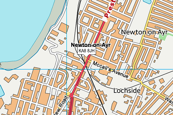 KA8 8JH map - OS VectorMap District (Ordnance Survey)