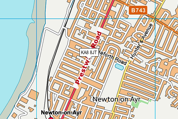 KA8 8JT map - OS VectorMap District (Ordnance Survey)