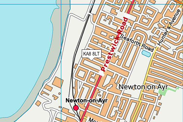 KA8 8LT map - OS VectorMap District (Ordnance Survey)