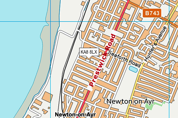 KA8 8LX map - OS VectorMap District (Ordnance Survey)