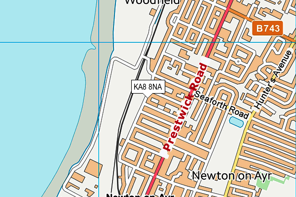 KA8 8NA map - OS VectorMap District (Ordnance Survey)