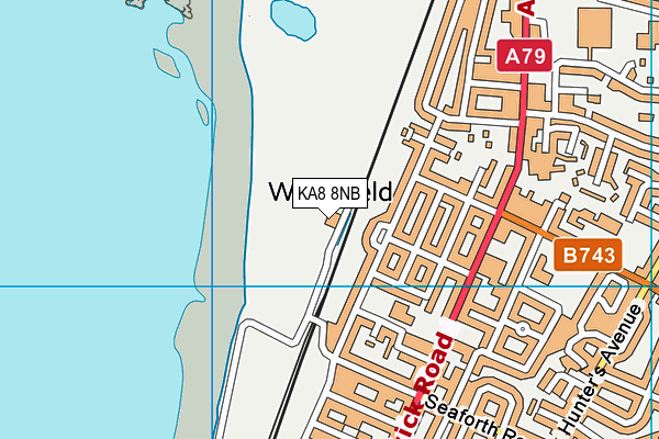 KA8 8NB map - OS VectorMap District (Ordnance Survey)