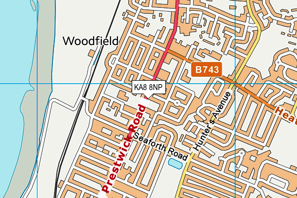 KA8 8NP map - OS VectorMap District (Ordnance Survey)
