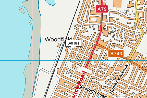 KA8 8PH map - OS VectorMap District (Ordnance Survey)