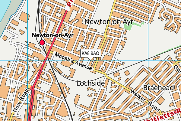 KA8 9AQ map - OS VectorMap District (Ordnance Survey)