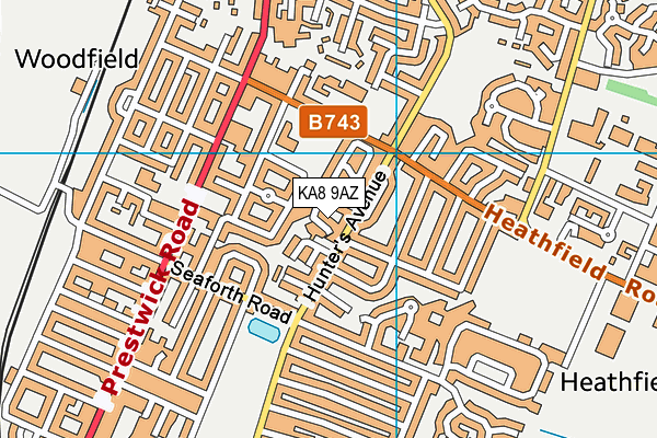 KA8 9AZ map - OS VectorMap District (Ordnance Survey)