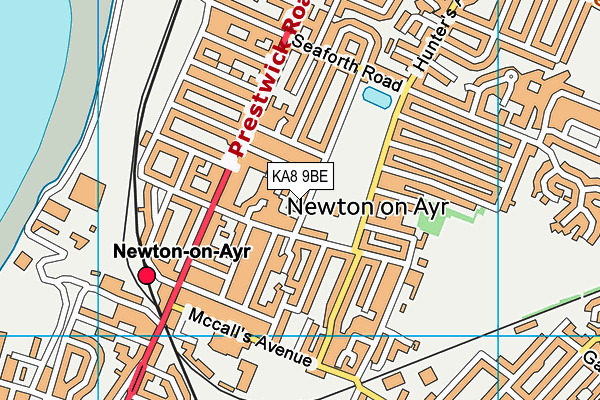 KA8 9BE map - OS VectorMap District (Ordnance Survey)