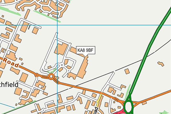 KA8 9BF map - OS VectorMap District (Ordnance Survey)