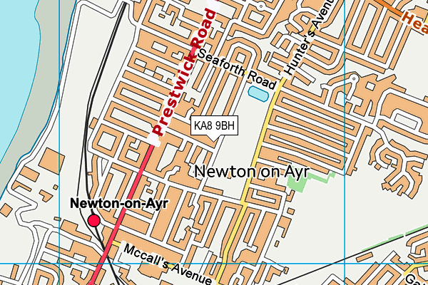 KA8 9BH map - OS VectorMap District (Ordnance Survey)