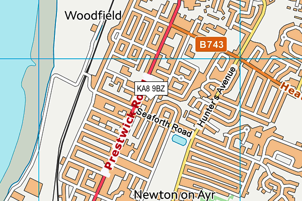 KA8 9BZ map - OS VectorMap District (Ordnance Survey)