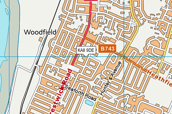 KA8 9DE map - OS VectorMap District (Ordnance Survey)