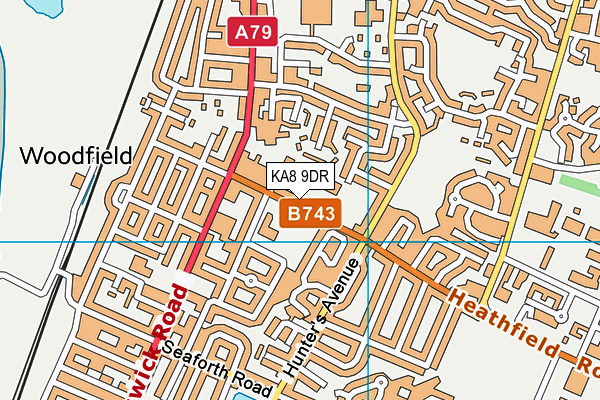 KA8 9DR map - OS VectorMap District (Ordnance Survey)
