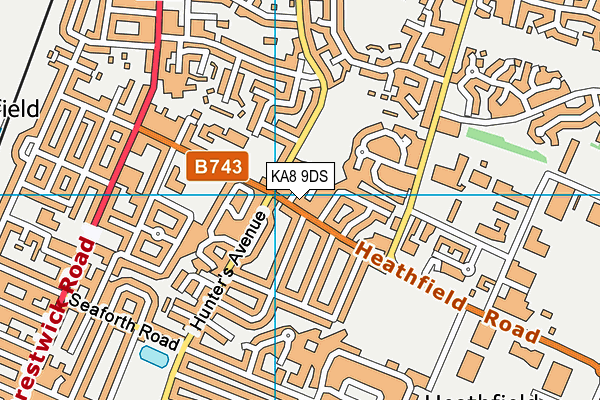 KA8 9DS map - OS VectorMap District (Ordnance Survey)