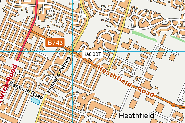 KA8 9DT map - OS VectorMap District (Ordnance Survey)
