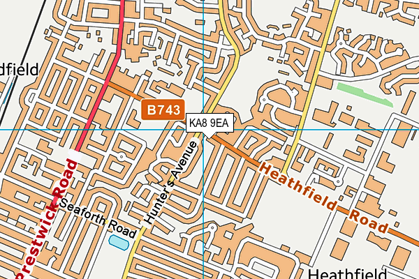 KA8 9EA map - OS VectorMap District (Ordnance Survey)