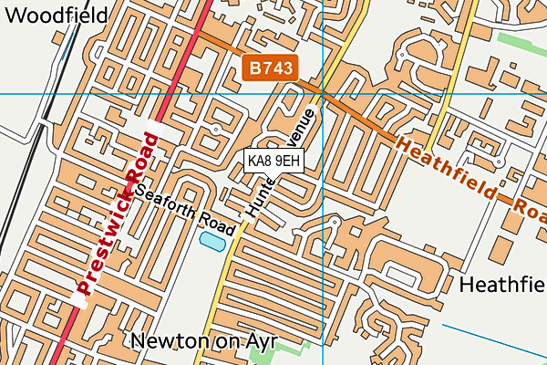 KA8 9EH map - OS VectorMap District (Ordnance Survey)