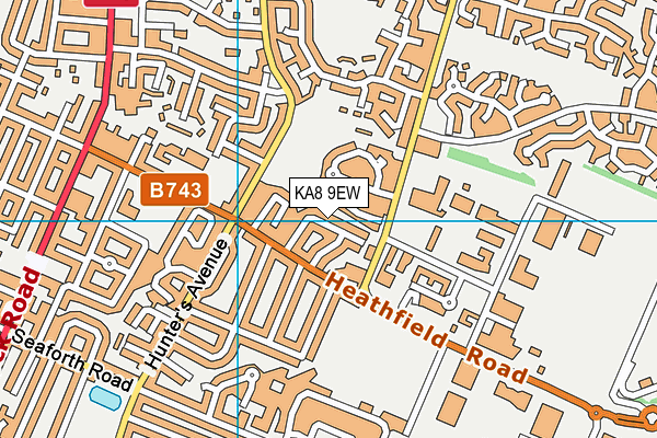KA8 9EW map - OS VectorMap District (Ordnance Survey)