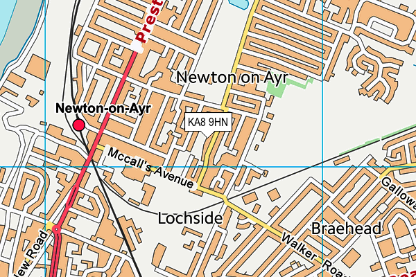 KA8 9HN map - OS VectorMap District (Ordnance Survey)