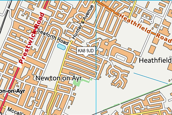 KA8 9JD map - OS VectorMap District (Ordnance Survey)