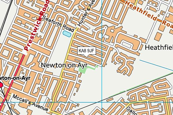 KA8 9JF map - OS VectorMap District (Ordnance Survey)