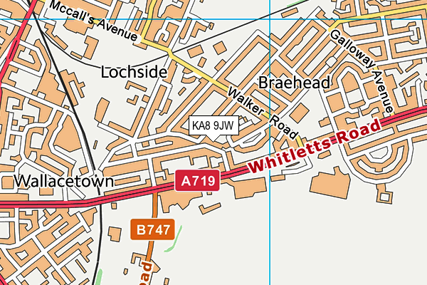 KA8 9JW map - OS VectorMap District (Ordnance Survey)