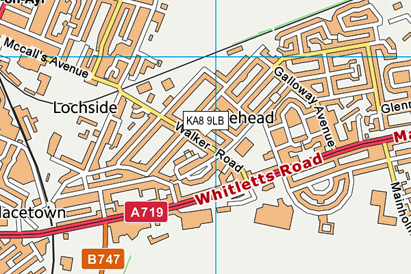 KA8 9LB map - OS VectorMap District (Ordnance Survey)