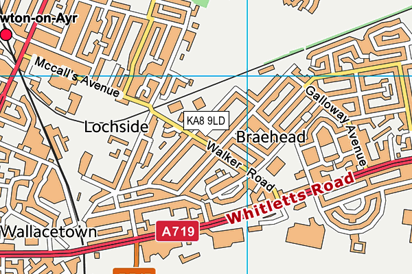 KA8 9LD map - OS VectorMap District (Ordnance Survey)