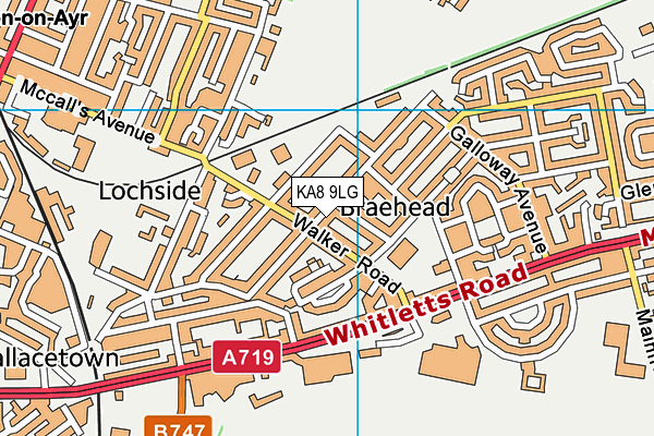 KA8 9LG map - OS VectorMap District (Ordnance Survey)